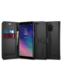 Чехол-книжка Spigen для Galaxy A6 (2018) - Wallet S - Черный - 596CS24092