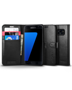 Чехол-книжка Spigen для Galaxy S7 - Wallet S - Черный - 555CS20027