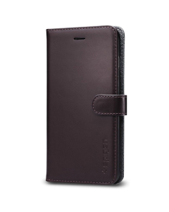 Кожаный чехол-книжка Spigen для iPhone 7 Plus / 8 Plus - Valentinus - Коричневый - 043CS20985