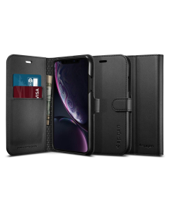 Чехол-книжка Spigen для iPhone XR - Wallet S - Черный - 064CS24881