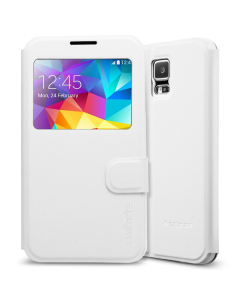 Чехол книжка Spigen для Galaxy S5 - Flip View - Белый - SGP10843