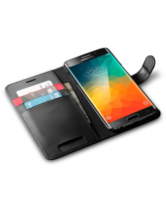 Чехол-книжка Spigen для Galaxy S6 Edge Plus - Wallet S - Черный - SGP11707