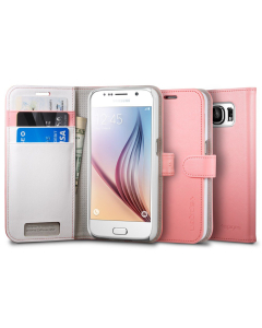 Чехол-книжка Spigen для Galaxy S6 - Wallet S - Розовый - SGP11341