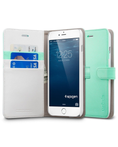 Чехол-книжка Spigen для iPhone 6s Plus / 6 Plus - Wallet S - Мятный - SGP10920