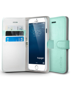 Чехол-книжка Spigen для iPhone 6s / 6 - Wallet S - Мятный - SGP10974