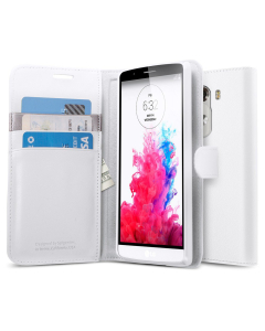 Чехол книжка Spigen для LG G3 - Wallet S - Белый - SGP10872