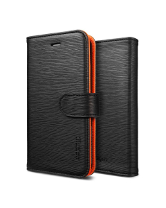 Чехол-книжка Spigen для iPhone SE / 5s / 5 - illuzion - Черно-оранжевый - SGP09527