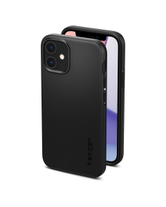 Чехол-накладка Spigen для iPhone 12 Mini - Thin Fit - Чёрный - ACS01739