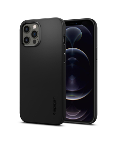 Чехол-накладка Spigen для iPhone 12 Pro Max - Thin Fit - Чёрный - ACS01612