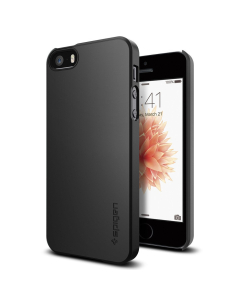Чехол-накладка Spigen для iPhone SE / 5s / 5 - Thin Fit - Черный - 041CS20168