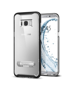 Чехол с подставкой Spigen для Galaxy S8 Plus - Crystal Hybrid - Черный - 571CS21126