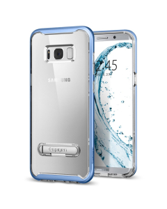 Чехол с подставкой Spigen для Galaxy S8 Plus - Crystal Hybrid - Голубой - 571CS21128