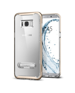 Чехол с подставкой Spigen для Galaxy S8 Plus - Crystal Hybrid - Золотой - 571CS21127
