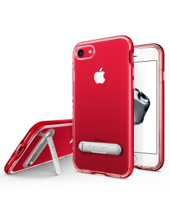 Чехол с подставкой Spigen для iPhone SE (2022/2020)/8/7 - Crystal Hybrid - Красный - 042CS21520