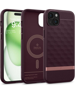 Чехол Spigen Caseology для iPhone 15 - Parallax Mag - Бордовый - ACS06820