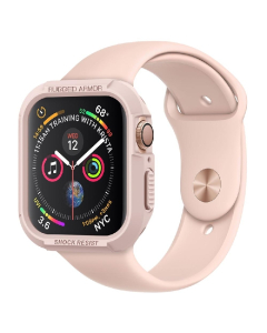 Чехол Spigen для Apple Watch (45/44 mm) - Rugged Armor - Розовое золото - 062CS24470