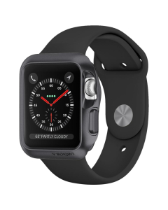 Чехол Spigen для Apple Watch 3 / 2 /1 (42мм) - Slim Armor - Серый - 059CS22563
