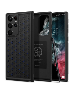 Чехол Spigen для Galaxy S22 Ultra - Cryo Armor - Черный/Синий - ACS03917
