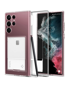 Чехол Spigen для Galaxy S22 Ultra - Crystal Slot - Кристально-прозрачный - ACS03928