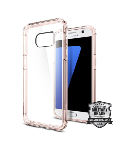 Чехол Spigen для Galaxy S7 - Crystal Shell - Розовый - 555CS20099