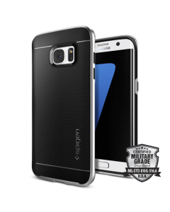 Чехол Spigen для Galaxy S7 Edge - Neo Hybrid - Серебристый - 556CS20144