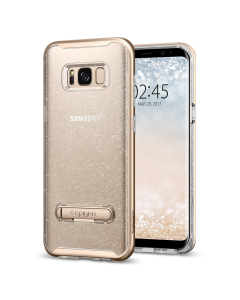 Чехол Spigen для Galaxy S8 - Crystal Hybrid Glitter - Золотой кварц - 565CS21327