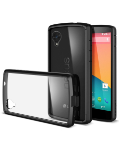 Чехол Spigen для  Nexus 5 - Ultra Hybrid - Черный - SGP10609