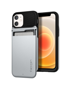 Чехол Spigen для iPhone 12 Mini - Slim Armor Wallet - Серебристый - ACS01552