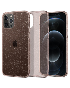 Чехол Spigen для iPhone 12 Pro Max - Liquid Crystal Glitter - Розовый кварц - ACS01615
