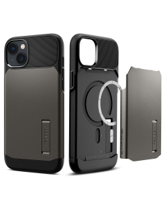Чехол Spigen для iPhone 14 Plus - Slim Armor (MagFit) - Темно-серый - ACS04659