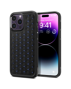 Чехол Spigen для iPhone 14 Pro Max - Cryo Armor - Черный/Синий - ACS04854