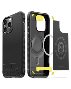 Чехол Spigen для iPhone 14 Pro Max - Rugged Armor (MagFit) - Черный - ACS04812