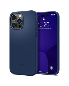 Чехол Spigen для iPhone 14 Pro Max - Silicone Fit (MagFit) - Синий - ACS04847