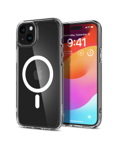Чехол Spigen для iPhone 15 - Crystal Hybrid (MagFit) - Белый - ACS06485