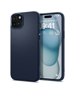 Чехол Spigen для iPhone 15 - Liquid Air - Синий - ACS06791