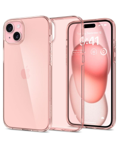 Чехол Spigen для iPhone 15 Plus - Crystal Flex - Прозрачный/Розовый - ACS06458
