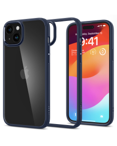 Чехол Spigen для iPhone 15 Plus - Crystal Hybrid - Синий - ACS06460