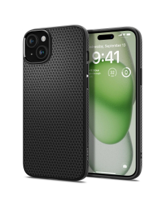 Чехол Spigen для iPhone 15 Plus - Liquid Air - Черный - ACS06650