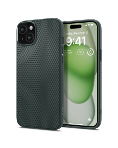 Чехол Spigen для iPhone 15 Plus - Liquid Air - Зеленый - ACS06652