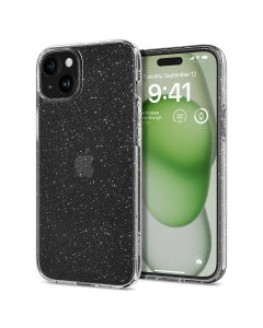 Чехол Spigen для iPhone 15 Plus - Liquid Crystal Glitter - Затемненный/Прозрачный - ACS06648