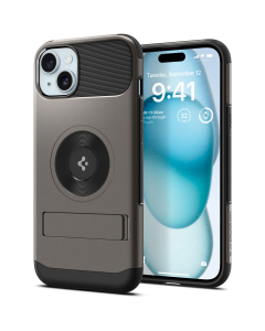 Чехол Spigen для iPhone 15 Plus - Slim Armor (MagFit) - Серый - ACS06464