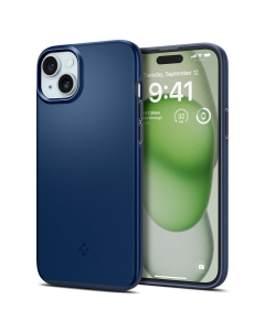 Чехол Spigen для iPhone 15 Plus - Thin Fit - Синий - ACS06640