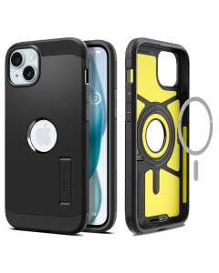 Чехол Spigen для iPhone 15 Plus - Tough Armor (MagFit) - Черный - ACS06669