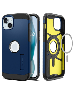 Чехол Spigen для iPhone 15 Plus - Tough Armor (MagFit) - Синий - ACS06670