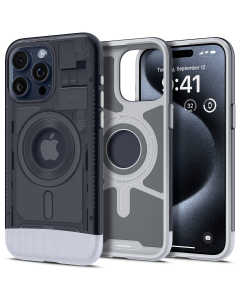 Чехол Spigen для iPhone 15 Pro - Classic C1 (MagFit) - Серый - ACS06742