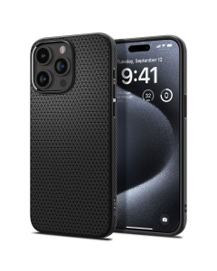Чехол Spigen для iPhone 15 Pro - Liquid Air - Черный - ACS06704