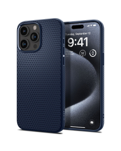 Чехол Spigen для iPhone 15 Pro - Liquid Air - Синий - ACS06705