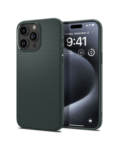 Чехол Spigen для iPhone 15 Pro - Liquid Air - Зеленый - ACS06706