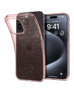 Чехол Spigen для iPhone 15 Pro - Liquid Crystal Glitter - Прозрачный/Розовый - ACS06702