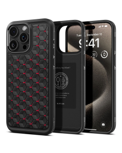 Чехол Spigen для iPhone 15 Pro Max - Cryo Armor - Черный/Красный - ACS06604